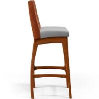 Banqueta Alta Para Cozinha B04 Camel Cinza