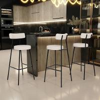 Kit 04 Banquetas Altas Estrutura Em Aço Milão Linho Bege - 8