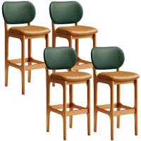 Kit 4 Banquetas Alta Betta Imbuia Facto Verde Whisky - 1