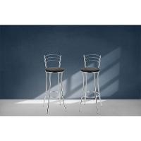 Kit 2 Banquetas com Encosto Treparoni Preto - 1