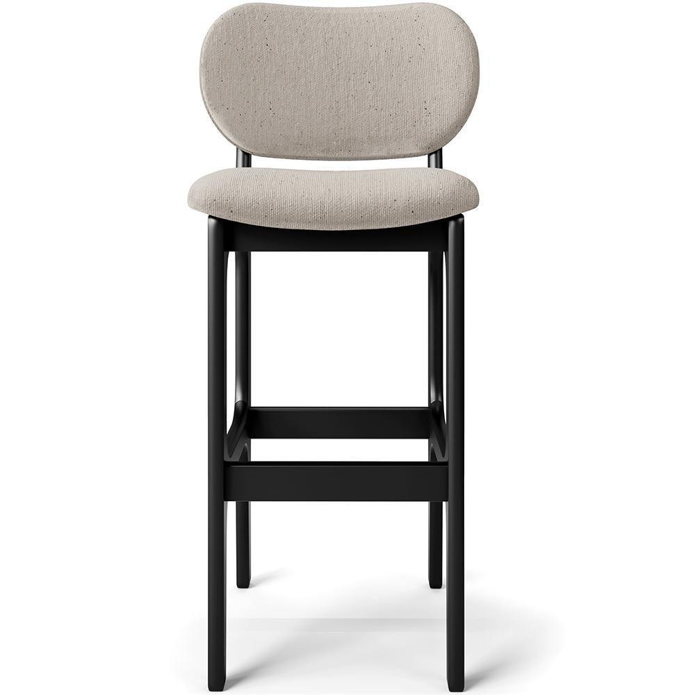 Kit 4 Banquetas Alta Bar Cozinha Betta L02 Preto Linho Bege - 4
