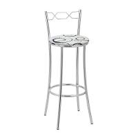 Kit 2 Banquetas Cromadas Assento Espuma D15 Treparoni Branco - 1