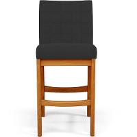 Kit 02 Banquetas Baixa Cozinha Bancada L02 Preto