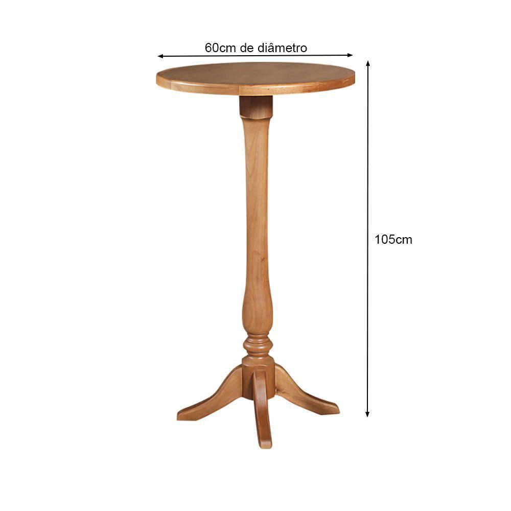 Conjunto Bistrô Mesa Com 2 Banquetas Confort Ripada Castanha - Marrom - 4