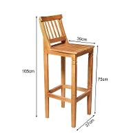 Conjunto Bistrô Mesa Com 2 Banquetas Confort Ripada Castanha - Marrom - 2