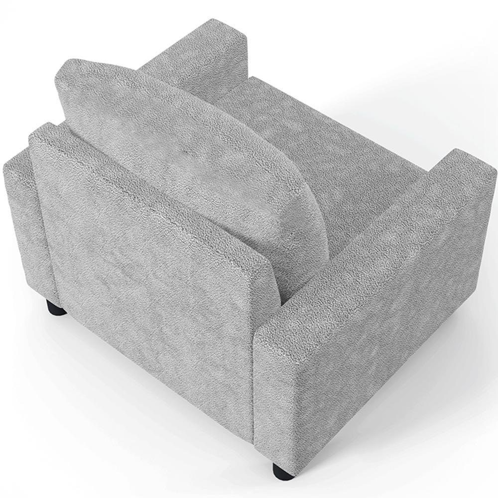 Kit 02 Poltronas E Recepção Malta L02 Bouclê Cinza - 2