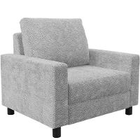 Kit 02 Poltronas E Recepção Malta L02 Bouclê Cinza - 15