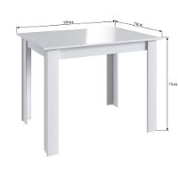 Conjunto Mesa Fixa 4 Banquetas Baixas Móveis Canção Branco - 3