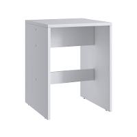 Conjunto Mesa Fixa 4 Banquetas Baixas Móveis Canção Branco - 5