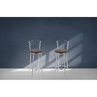 Kit 2 Banquetas Altas Com Encosto Treparoni Marrom - 1