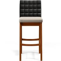 Kit 03 Banquetas Altas Cozinha B04 Preto Cru - 7