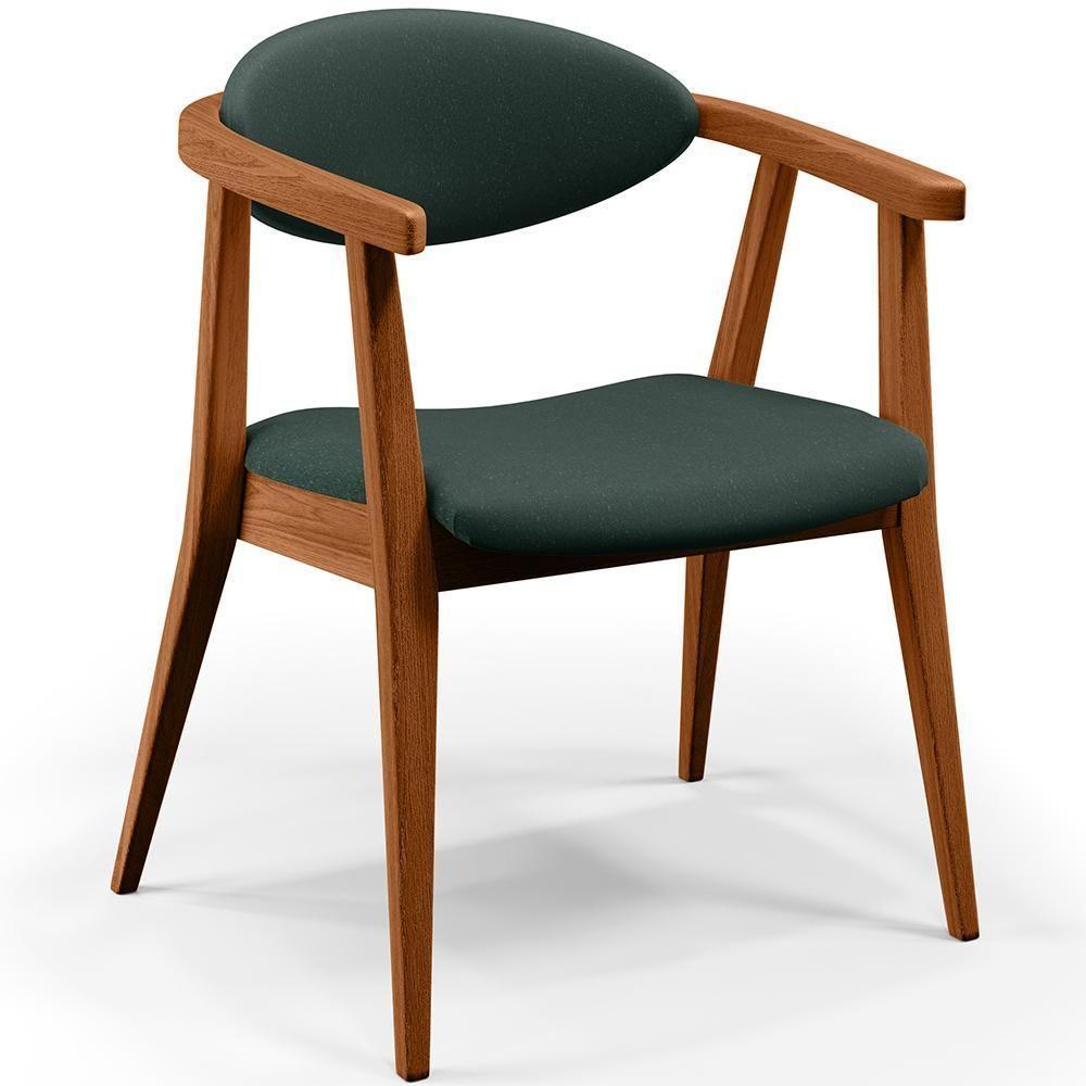 Kit 02 Poltronas Cecília B04 Linho Verde Musgo - 8