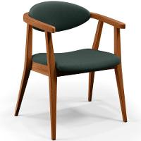 Kit 02 Poltronas Cecília B04 Linho Verde Musgo - 8