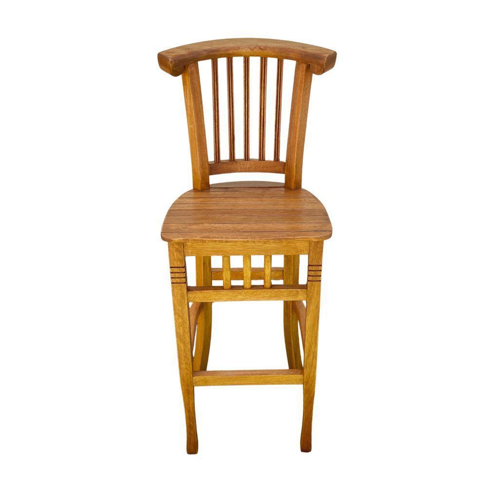 Banqueta Leque Em Madeira De Demolição Sudeste Rústico - 1