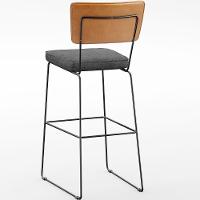 Kit 02 Banquetas Altas Allana L02 Whisky Linho Cinza Escuro - 2