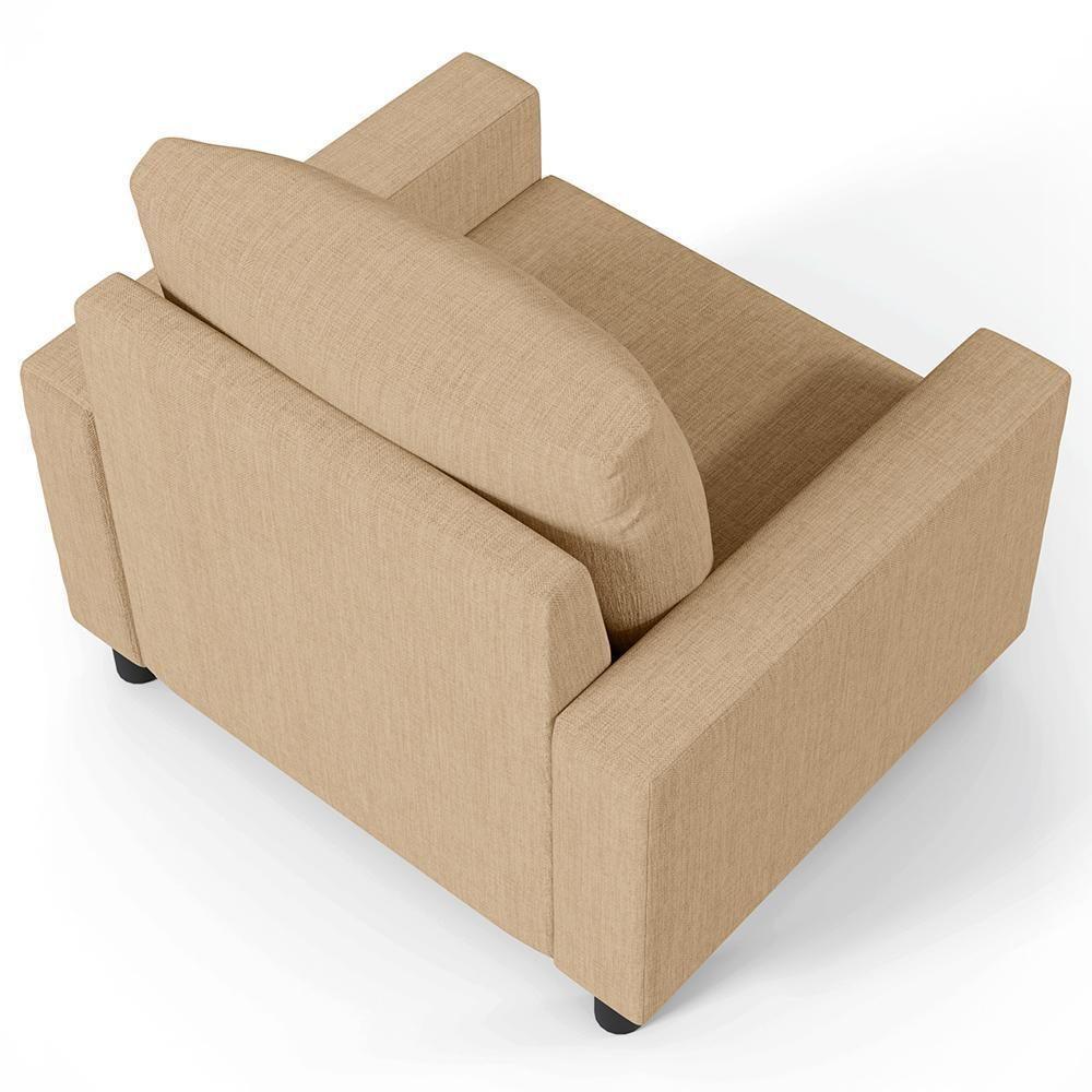 Kit 02 Poltronas Malta Linho Bege Escuro - 2