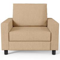 Kit 02 Poltronas Malta Linho Bege Escuro