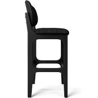 Kit 6 Banquetas Alta Betta Preto Linho Chumbo - 3