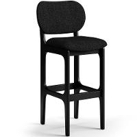 Kit 6 Banquetas Alta Betta Preto Linho Chumbo - 7