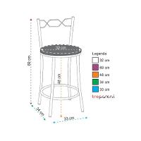 Kit 2 Banquetas Cromadas Assento Espuma D15 Vermelho - 2