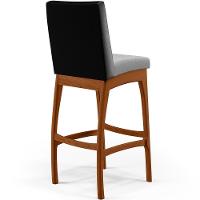 Banqueta Alta Para Cozinha B04 Preto Cinza - 3