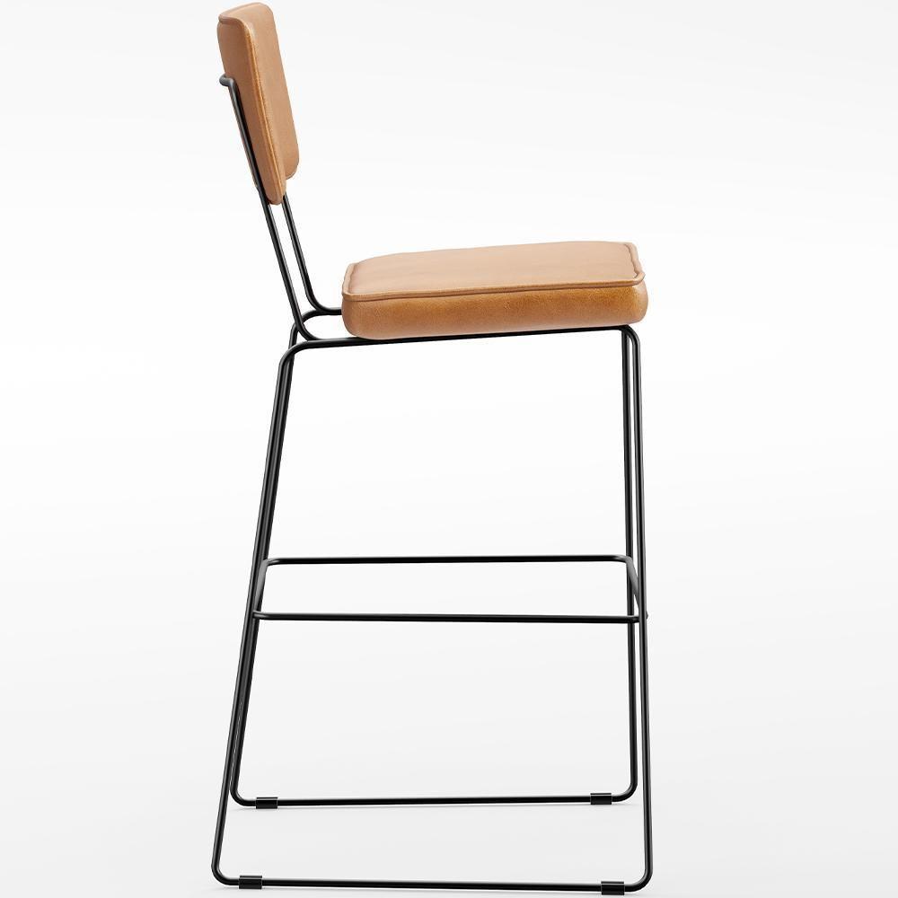 Kit 4 Banquetas Altas Base Em Aço Fixa Whisky - 4