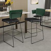 Kit 06 Banquetas Altas Allana L02 Facto Verde Musgo Preto - 9