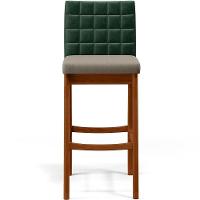 Kit 04 Banquetas Altas Cozinha B04 Verde Musgo Bege - 5