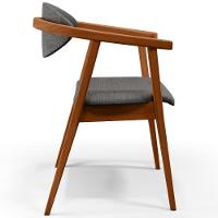 Kit 02 Poltronas Cecília B04 Linho Cinza Escuro - 6