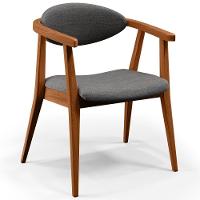 Kit 02 Poltronas Cecília B04 Linho Cinza Escuro - 8