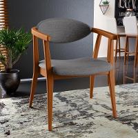 Kit 02 Poltronas Cecília B04 Linho Cinza Escuro - 9