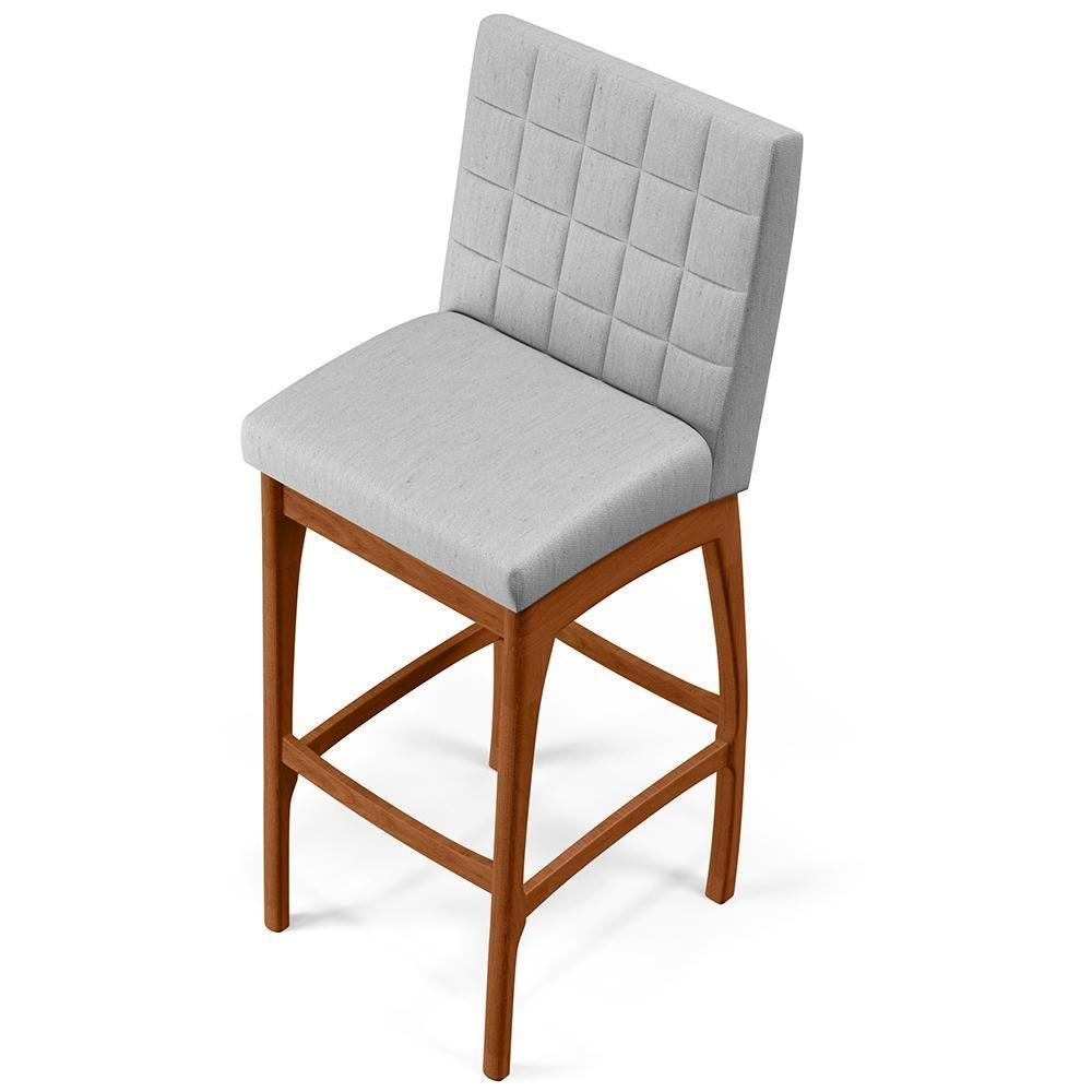 Kit 03 Banquetas Altas Para Cozinha B04 Cinza - 3