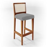 Kit 02 Banquetas Alta Encost Branco Facto Cinza - 7