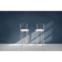 Kit 2 Banquetas Com Encosto Treparoni Branco - 1