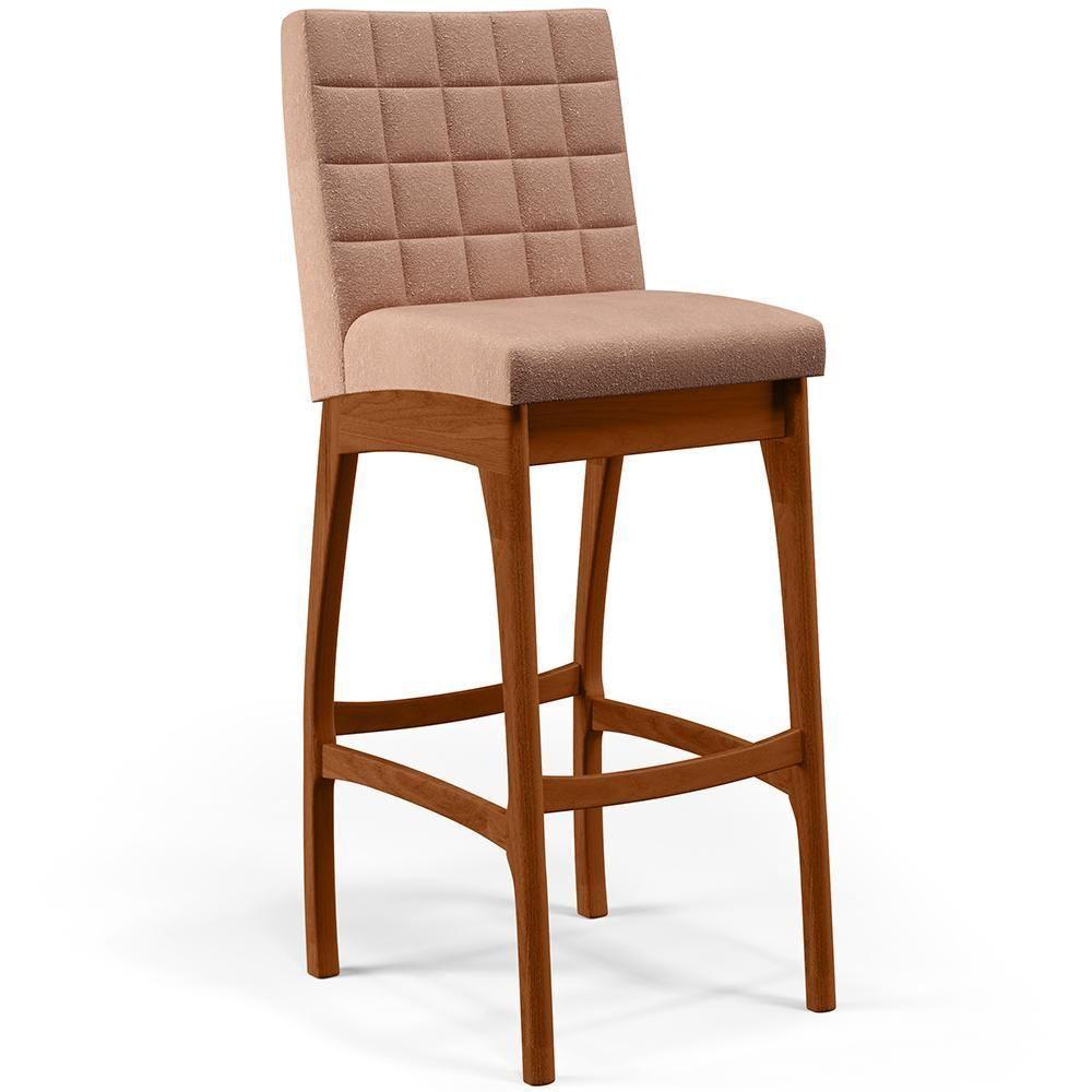 Kit 03 Banquetas Altas Para Cozinha B04 Rosê - 8