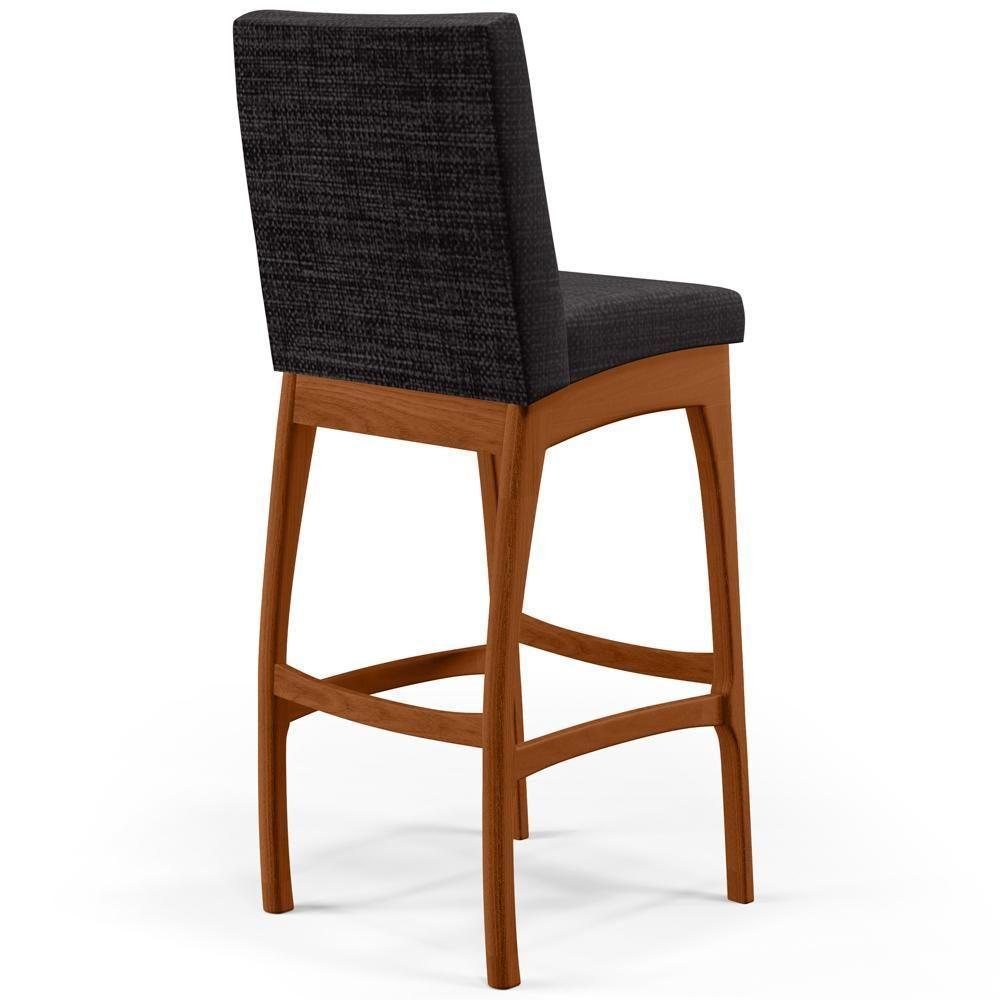 Kit 03 Banquetas Altas Mila Linho Chumbo - 2