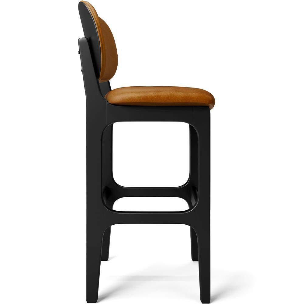 Kit 6 Banquetas Alta Betta Preto Whisky - 3