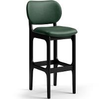 Kit 4 Banquetas Alta Betta Preto Facto Verde Musgo - 7