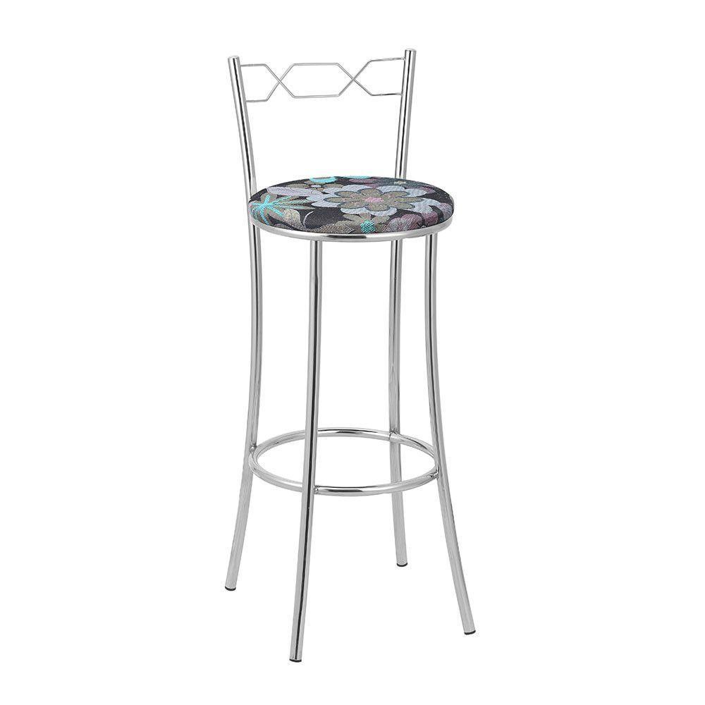 Kit 2 Banquetas Cromadas dMetal e Assento Espuma D15 Preto - 1