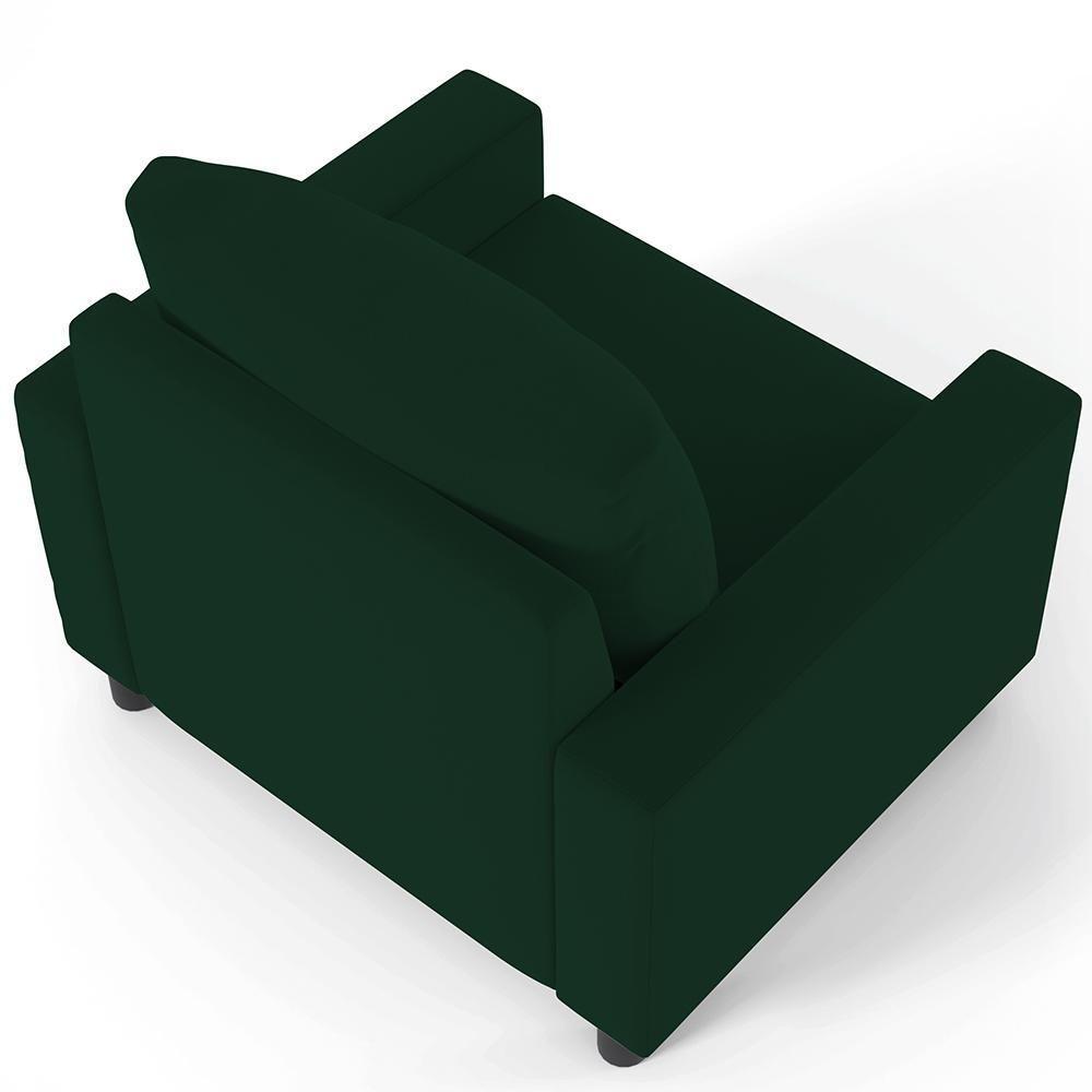 Kit 02 Poltronas Malta L02 Suede Verde Musgo - 2