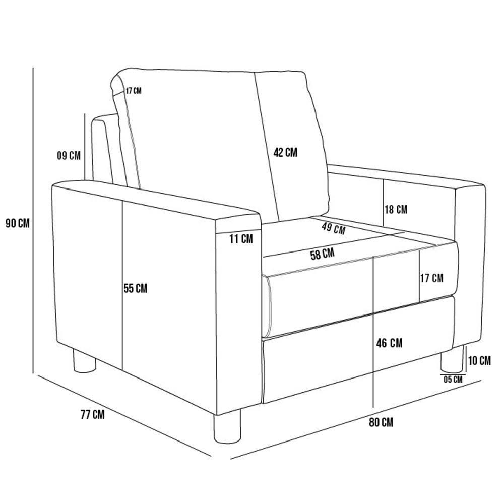 Kit 02 Poltronas Malta L02 Suede Verde Musgo - 5