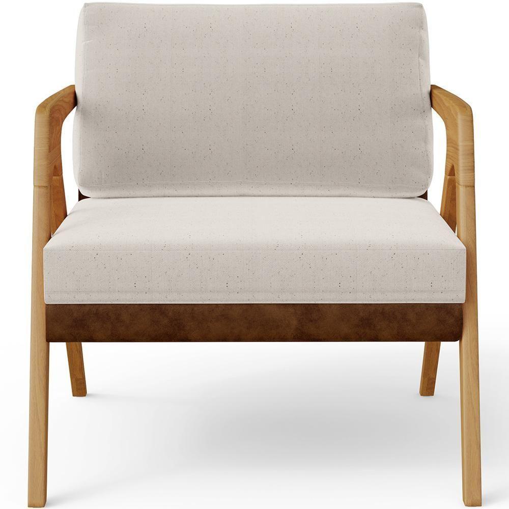 Kit 02 Poltronas Pietra L02 Couríssimo Marrom Linho Cru - 4