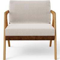 Kit 02 Poltronas Pietra L02 Couríssimo Marrom Linho Cru