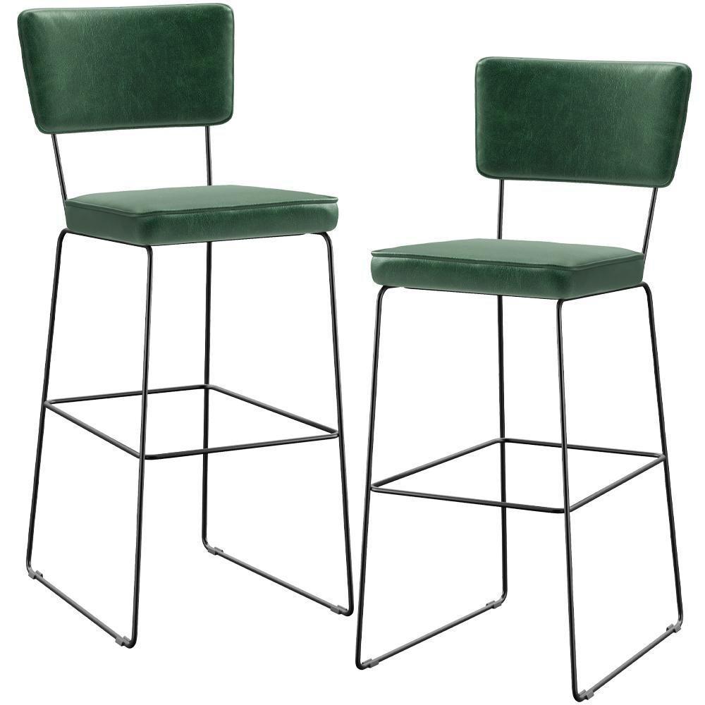 Kit 2 Banquetas Altas Cozinha Allana L02 Facto Verde Musgo - 1