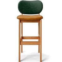 Kit 5 Banquetas Alta Betta Imbuia Facto Verde Whisky