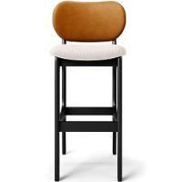 Kit 4 Banquetas Alta Betta Preto Whisky Linho Cru - 5