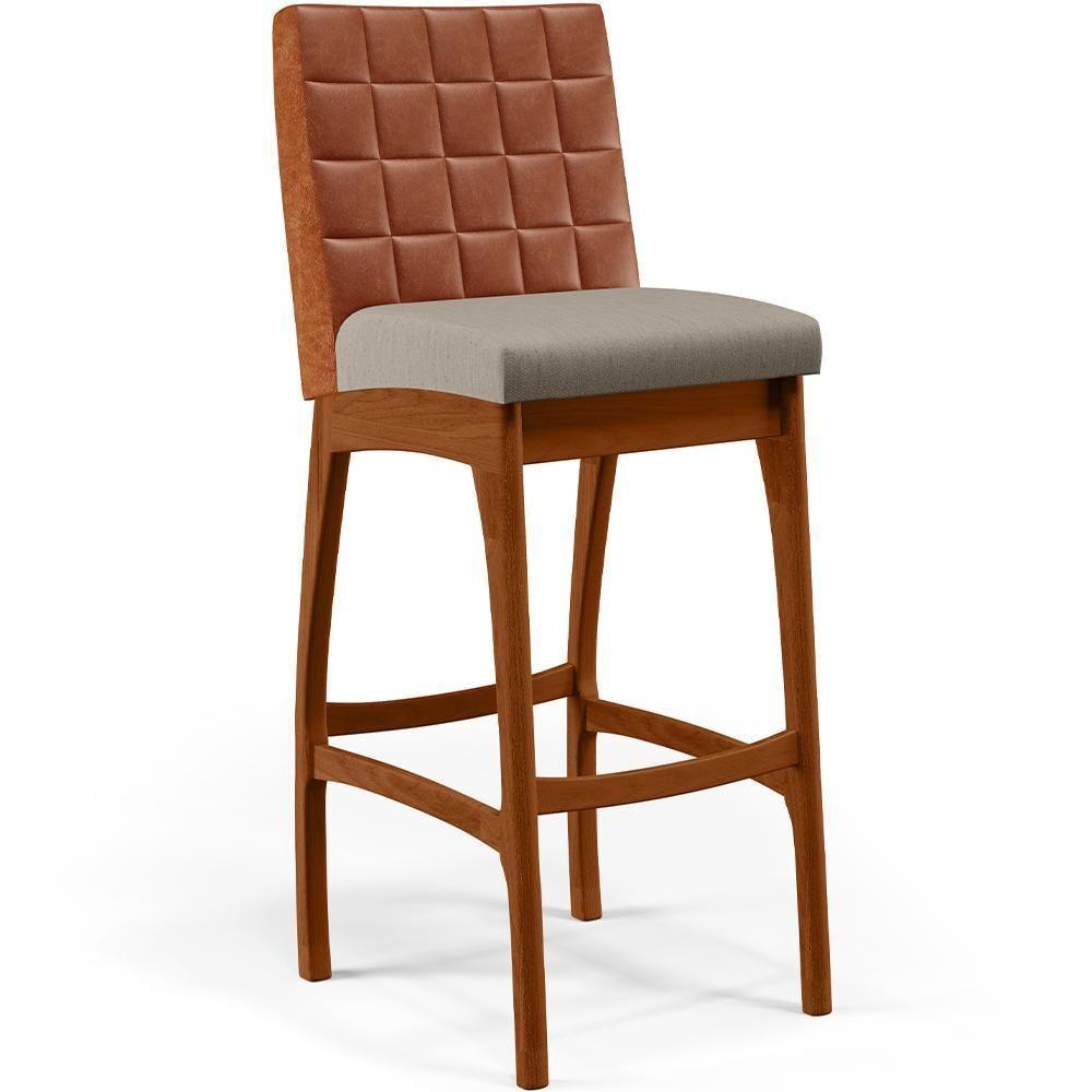 Banqueta Alta Para Cozinha B04 Camel Bege - 1