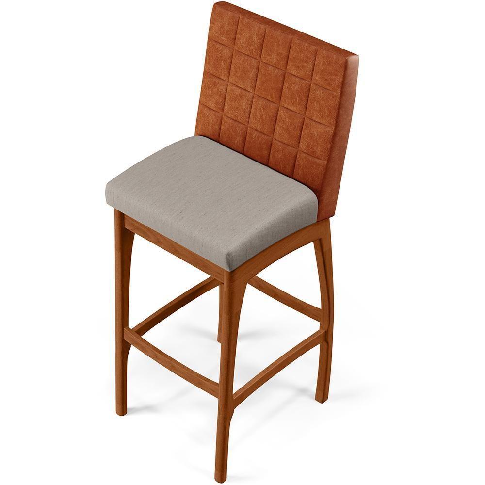 Banqueta Alta Para Cozinha B04 Camel Bege - 3