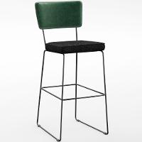 Kit 05 Banquetas Altas Allana L02 Verde Musgo Chumbo - 7