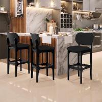 Banqueta Alta Para Cozinha Madeira Fixa Betta L02 Preto Facto Preto - Lyam Decor - 6